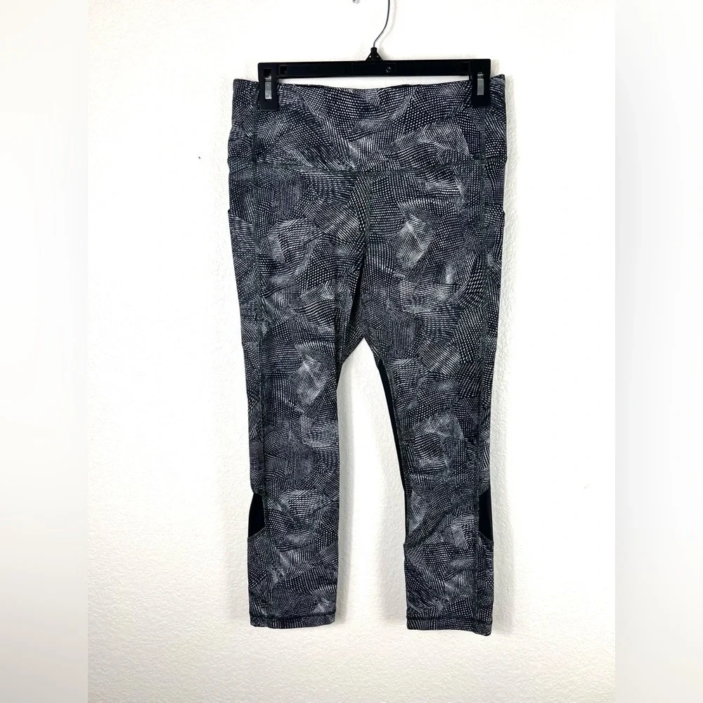 Lululemon Pace Rival HighRise Crop Velocity Mesh Island Mist Black size 8